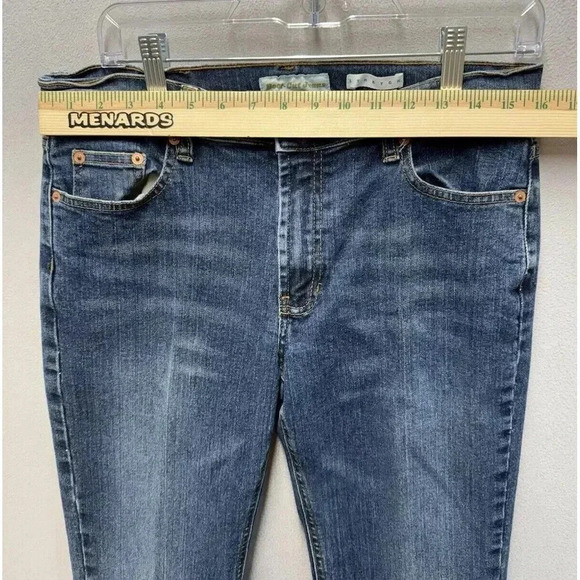 Old Navy Jeans Women's Sz 10 Long Boot Cut Low Waist Stretch Y2K Blue Denim - Picture 5 of 8
